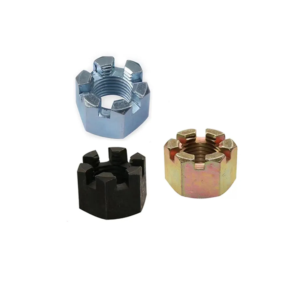 carbon steel hexagonal slotted nuts