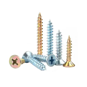 Carbon steel Cross countersunk head self tapping screws