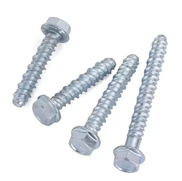 Galvanized Concrete Self-Tapping Anchor | Hex Flange Head