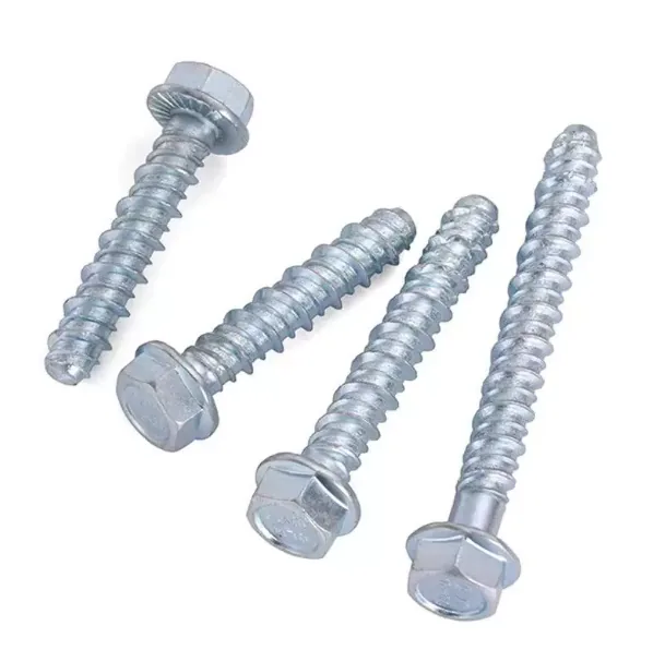 Galvanized Concrete Self-Tapping Anchor | Hex Flange Head