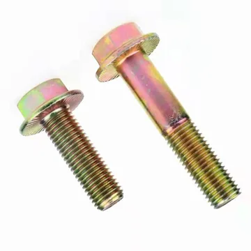 Yellow Zinc Serrated Hex Flange Bolt | DIN 6921 Grade 8.8 / 10.9